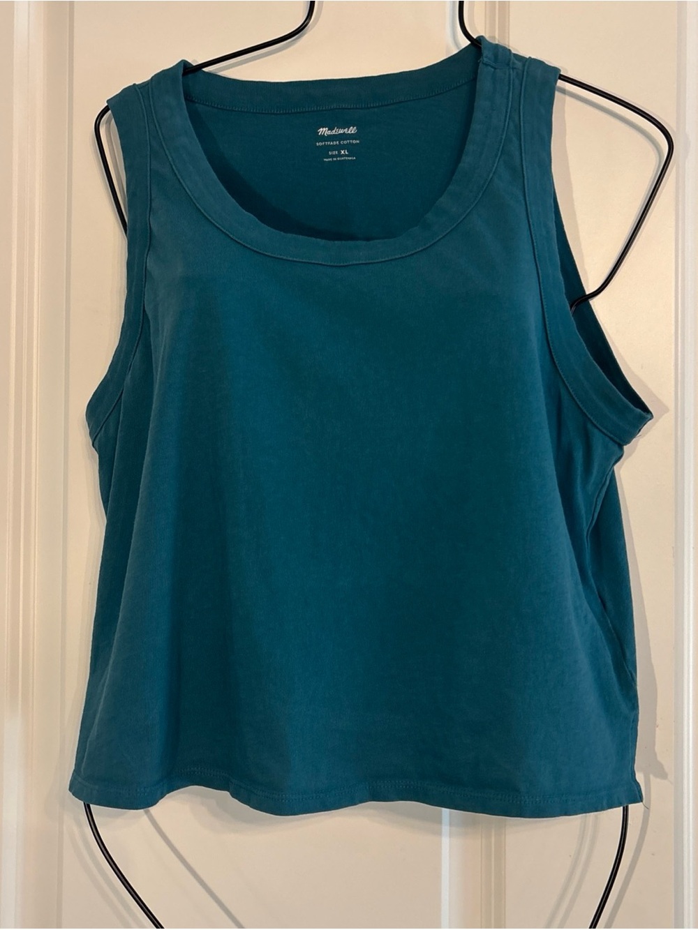 Madewell Women’s Green Sleeveless Cropped Cotton Muscle Tank Top. XL